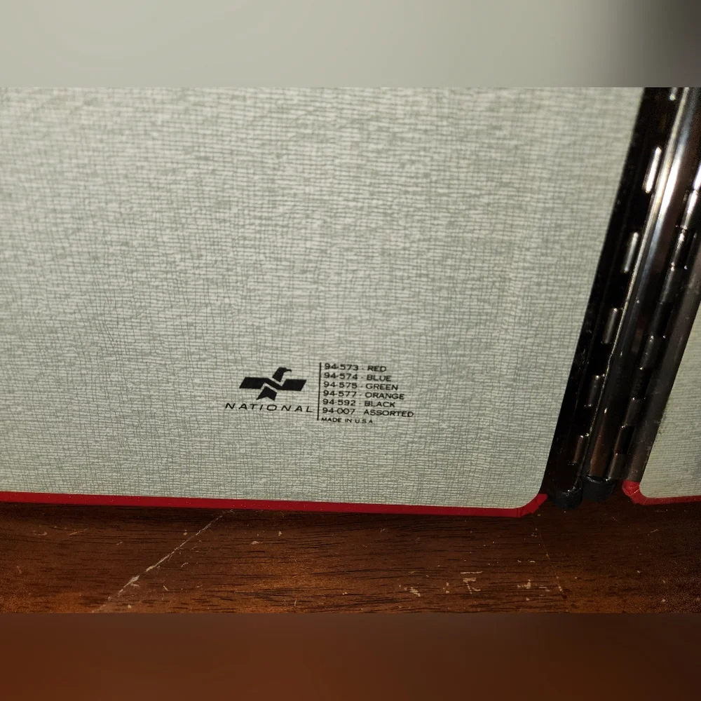 Vintage Quality National 94-573 Red Top Lock Binder Ledger & Wilson Jones